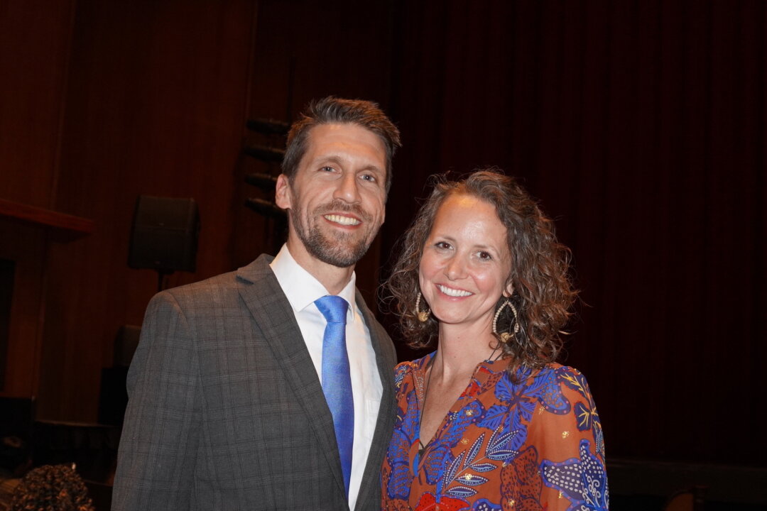 Josh Dart and Angela Dart attend the Shen Yun Performing Arts performance at Chrysler Hall on April 23, 2026. (Sherry DongThe Epoch Times)