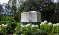 First Lady Melania Trump Unveils Miniature White House Shaped Beehive