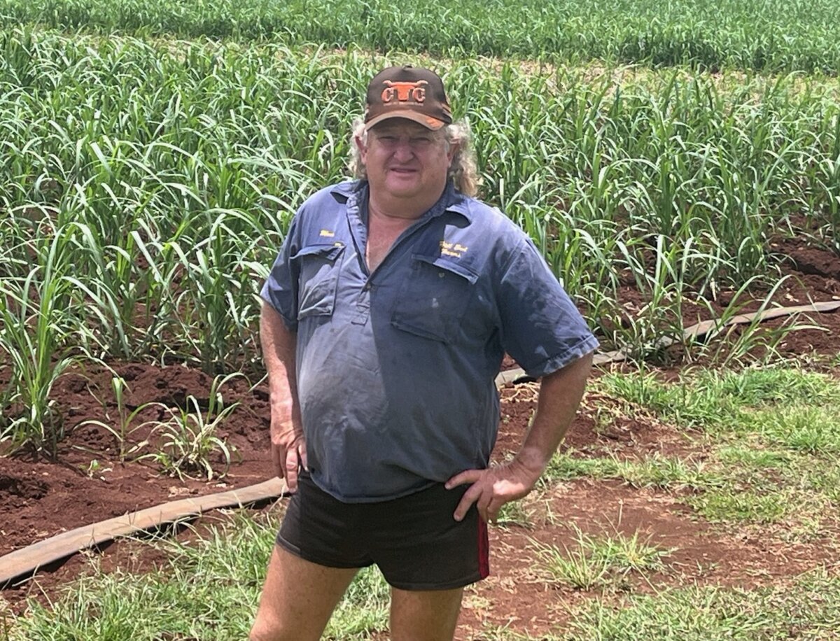 Mark Pressler among his sugarcane in Bundaberg, Queensland. (Courtesy of Mark Pressler)