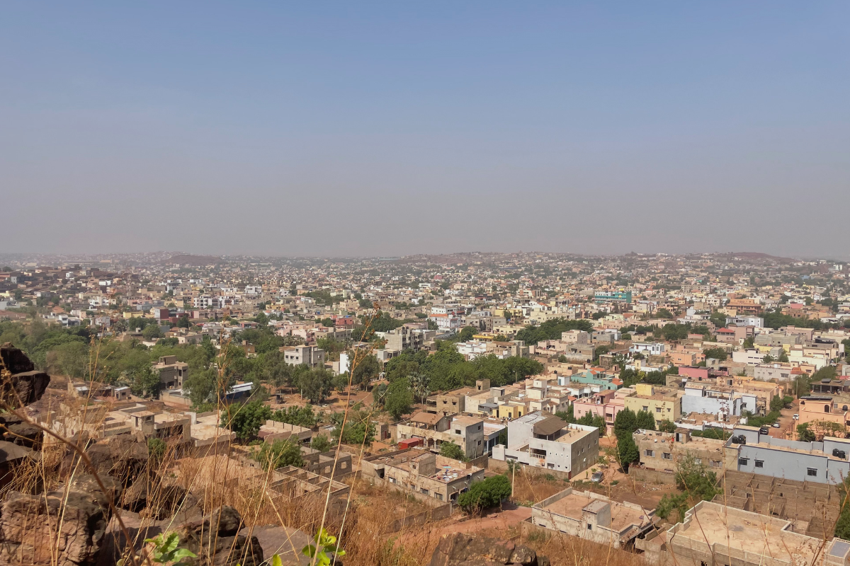 An ariel view of Bamako, Mali, Saturday, April 25, 2026. (AP Photo)