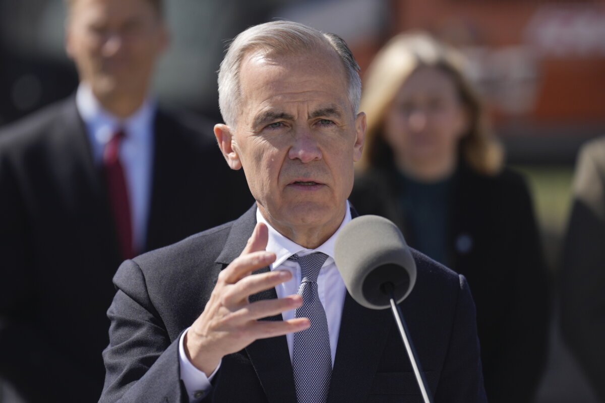 Prime Minister Mark Carney responds to a question during an event in Ottawa on April 23, 2026. (The Canadian Press/Adrian Wyld)