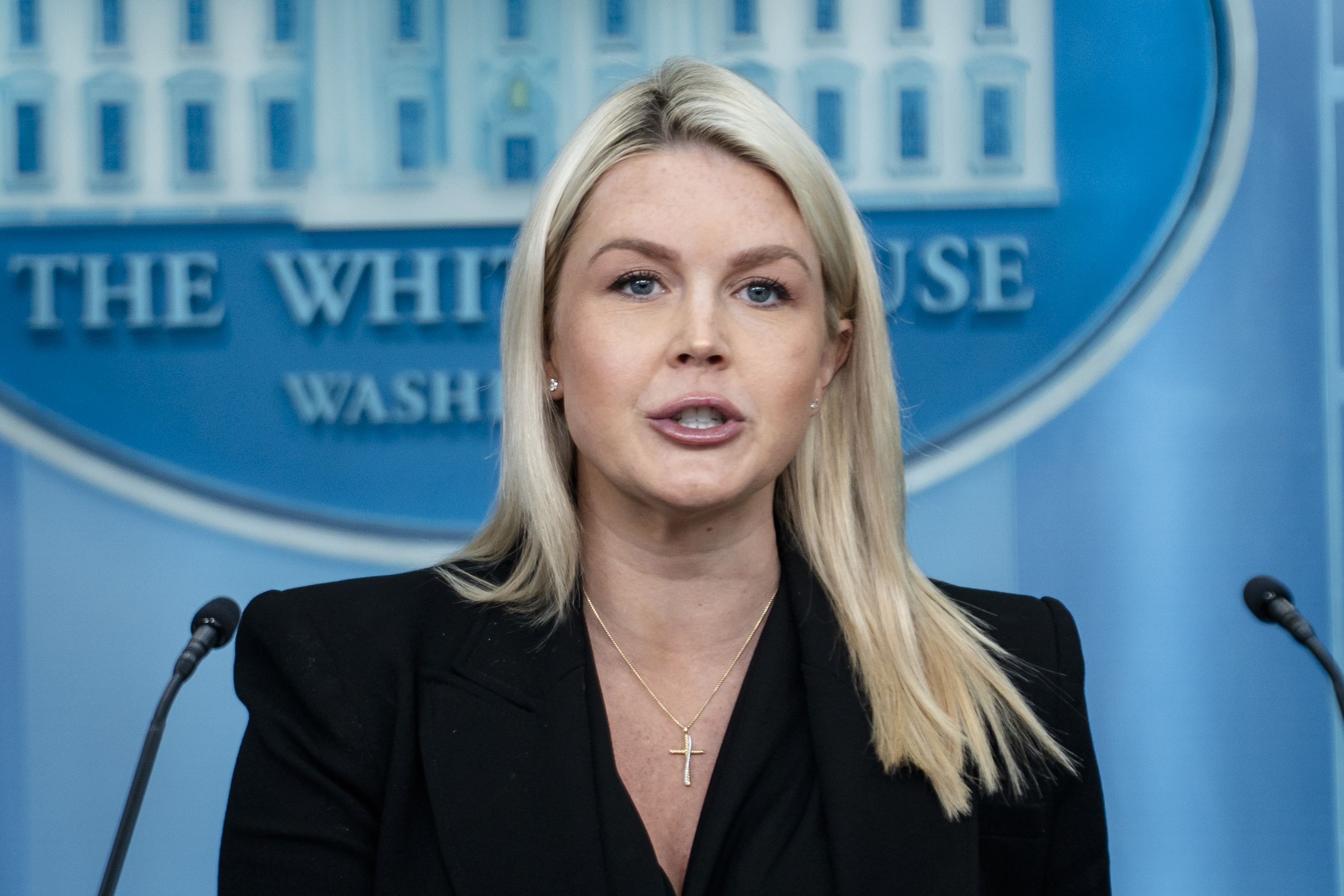 Leavitt Holds First Press Briefing After Birth of Her 2nd Child