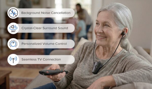 With HearDirect, you’ll never argue over the TV volume again with your spouse. You can turn off those annoying subtitles. Best of all, you can enjoy a fully immersive TV experience that feels like you’re in a movie theater.