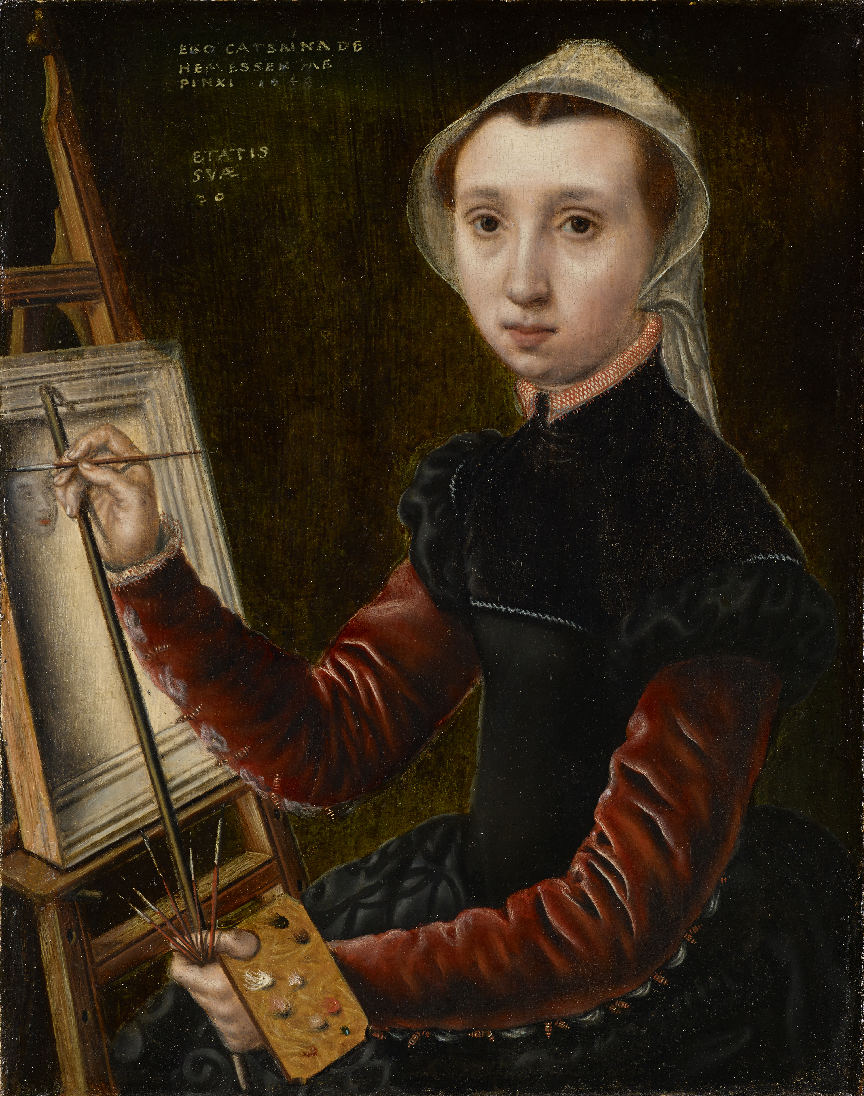 Self-portrait at the easel, 1548