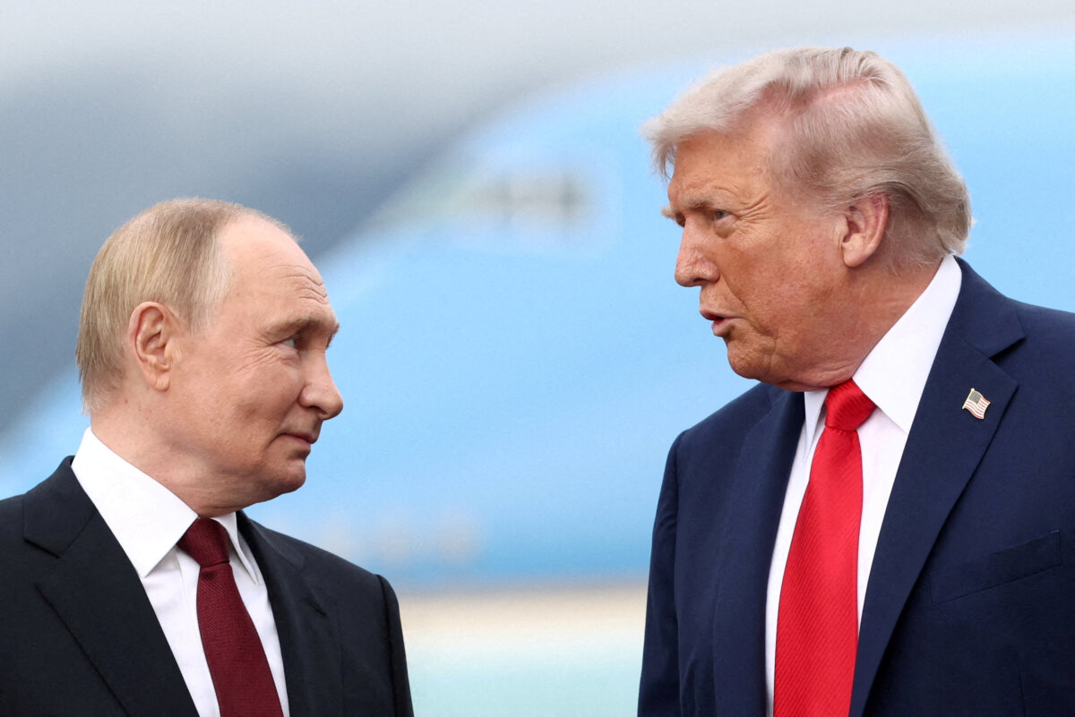 FILE PHOTO: U.S. President Trump meets with Russian President Putin in Alaska