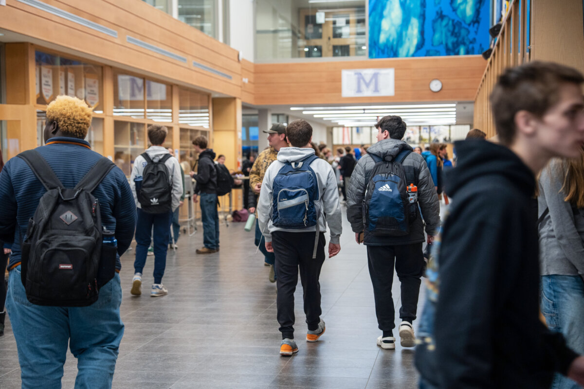 Morse High School students in Bath, Maine, on Dec. 4, 2025. (Samira Bouaou/The Epoch Times)