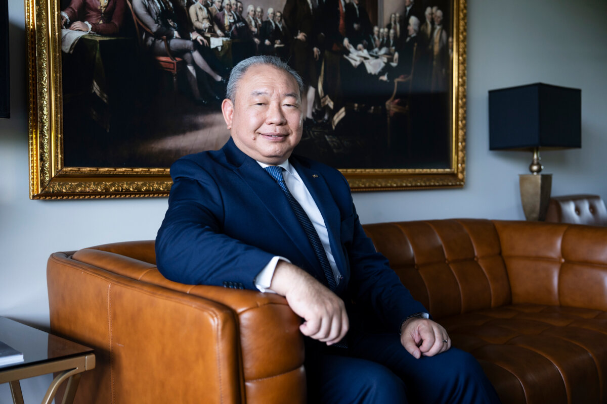Alexander Yui, Taiwan representative to the United States, poses in Washington on April 30, 2026. (Madalina Kilroy/The Epoch Times)