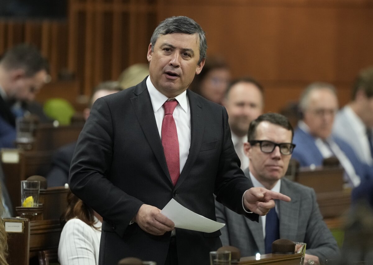 Conservative MP Michael Chong rises during question period on Parliament Hill in Ottawa, April 14, 2026. (The Canadian Press/Adrian Wyld)