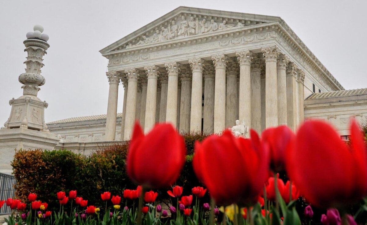 The U.S. Supreme Court is seen in Washington, on April 3, 2026. (Rahmat Gul/AP Photo)