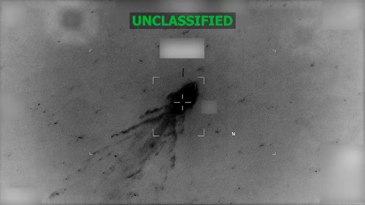 A vessel U.S. officials said was transporting drugs was struck by U.S. forces in the Eastern Pacific, killing two, on May 8, 2026. (U.S. Southern Command)