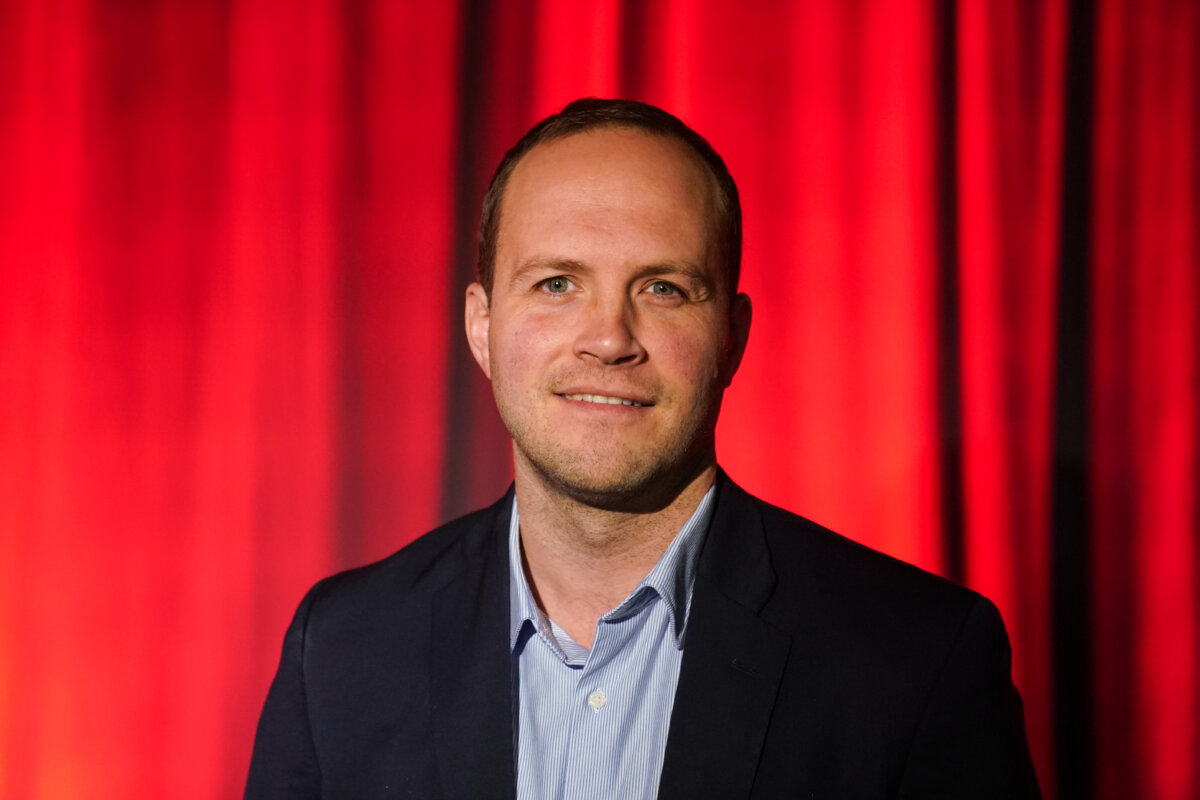 Liberal MP Nathaniel Erskine-Smith is pictured ahead of the announcement of the Ontario Liberal leadership election result in Toronto on Dec. 2, 2023. (The Canadian Press/Chris Young)