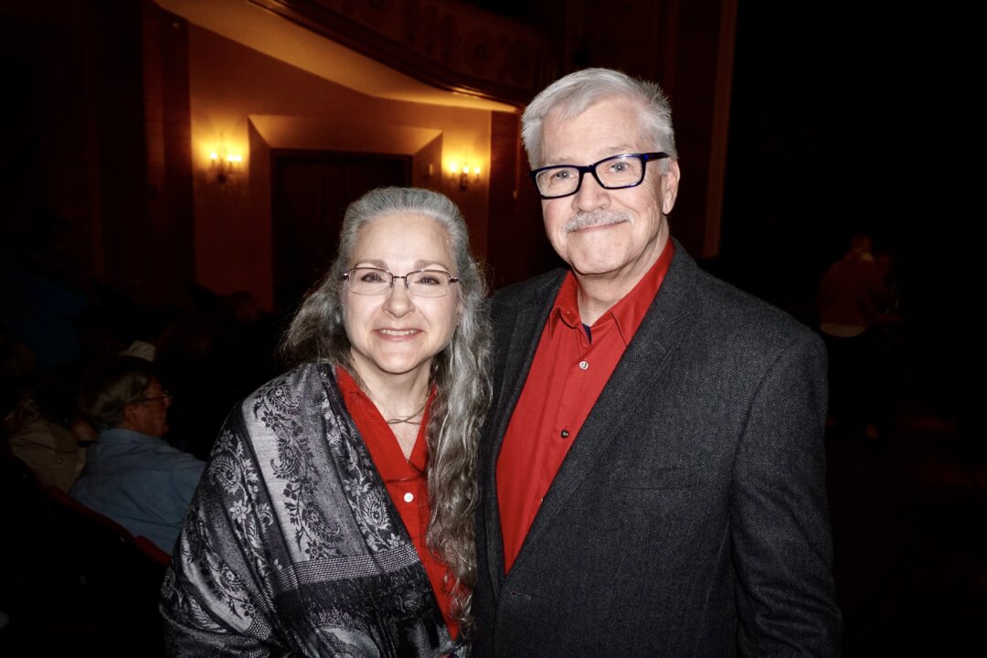 Gail and Larry Davey attend Shen Yun Performing Arts at the Palace Theatre in Stamford, Conn., on May 9, 2026. (Weiyong Zhu/The Epoch Times)