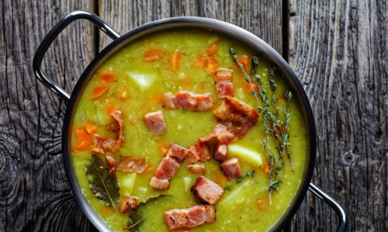 Split Pea Soup With Crispy Bacon Perfect for a Chilly Day