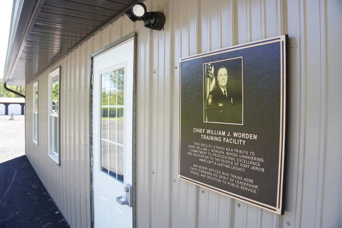 The Chief William J. Worden Training Facility in Port Jervis, N.Y., on May 12, 2026. (Oliver Mantyk/The Epoch Times)