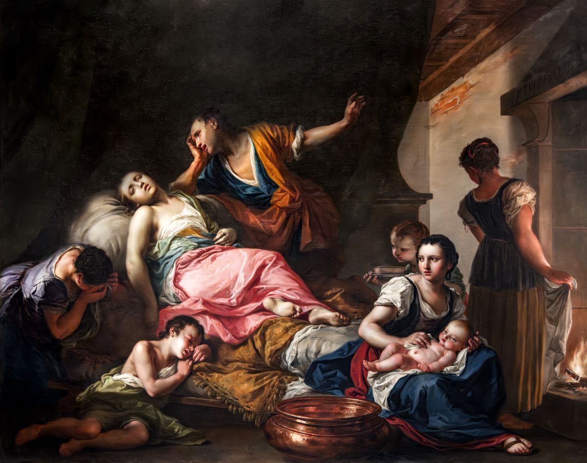 Death is a fact of life, but it is not necessarily the end.  "The Death of Rachel" by Italian artist Giambettino Cignaroli.   (Public Domain)