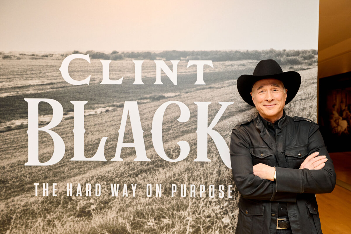 American country musician Clint Black poses at the Country Music Hall of Fame and Museum’s new exhibition “Clint Black: The Hard Way On Purpose,” which runs until August 2027 in Nashville. (Caroline Russell/Country Music Hall of Fame and Museum)