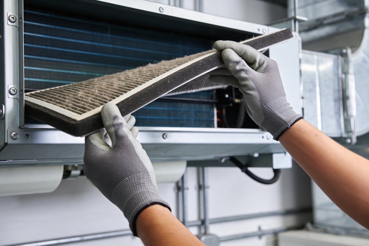 A clogged HVAC filter forces the system to work harder, run longer, and use more energy. (Snide12/Shutterstock)