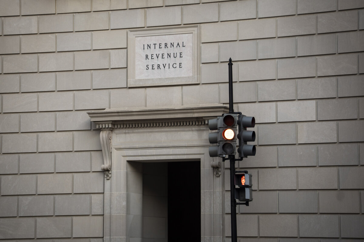 The Internal Revenue Service in Washington on May 18, 2026. (Madalina Kilroy/The Epoch Times)