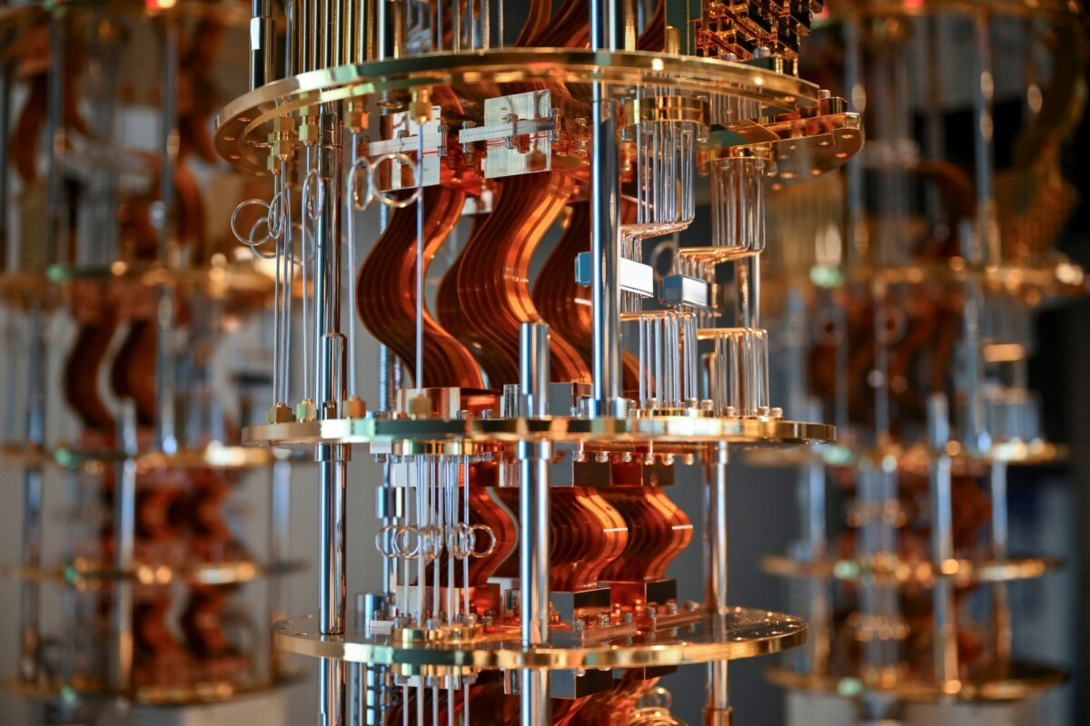 Parts of the IBM Quantum System Two are displayed at IBM Thomas J. Watson Research Center in Yorktown Heights, N.Y., on June 6, 2025. (Angela Weiss/AFP via Getty Images)