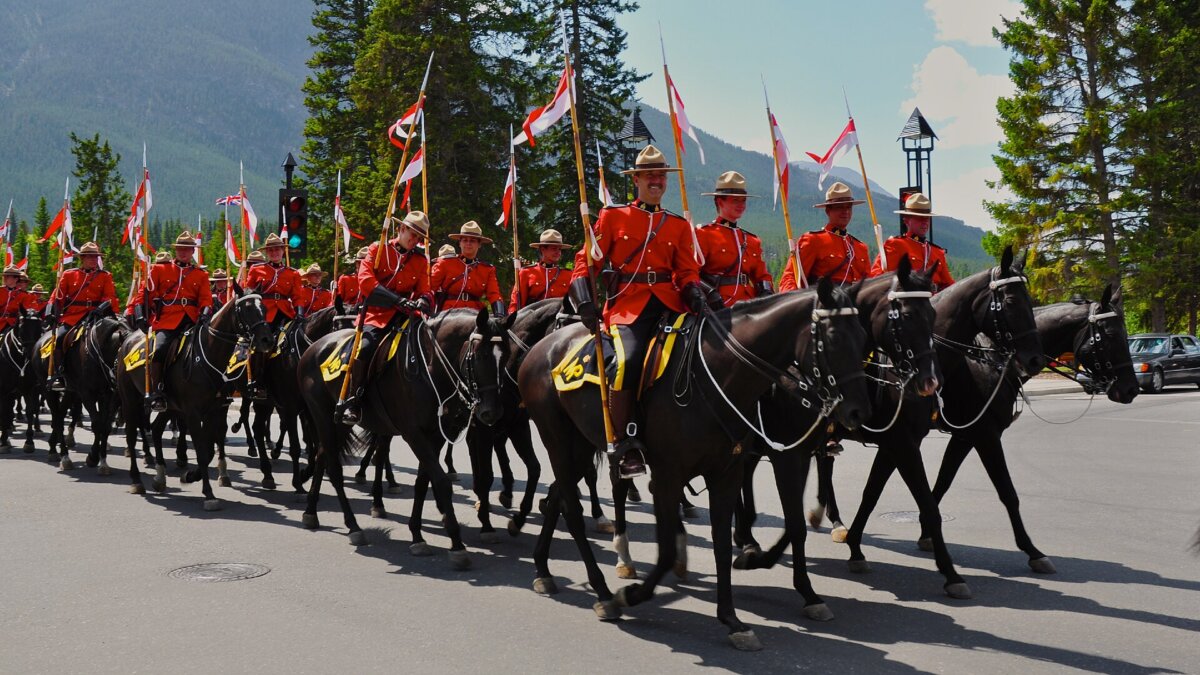 New Recruits march in a 2010 Banff parade. Canada's Mounted Police take the spotlight in this short story by L.M. Montgomery. (Stuart Madden/CC BY-SA 2.0)