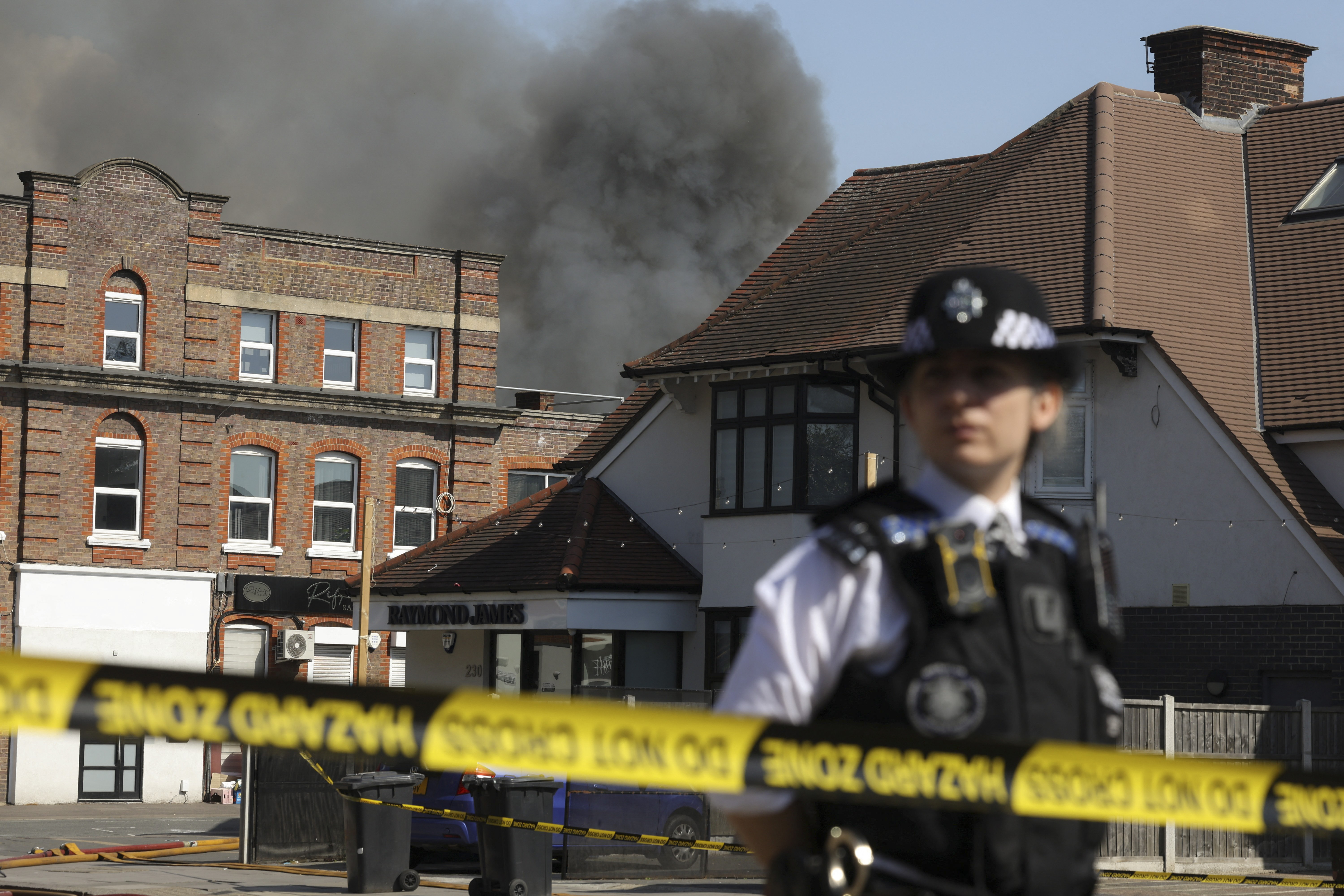 Day in Photos: Golders Green Fire, Ghanaian Nationals Evacuated, and Coastal Erosion in England