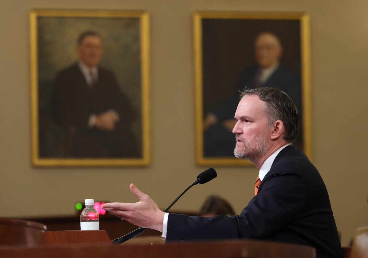U.S. Trade Representative Jamieson Greer testifies before the House Ways and Means Committee in the Longworth House Office Building in Washington on April 22, 2026. (Kevin Dietsch/Getty Images)