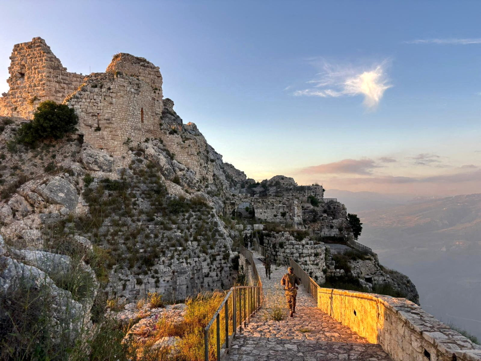 Israeli soldiers operate at Beaufort Ridge in southern Lebanon