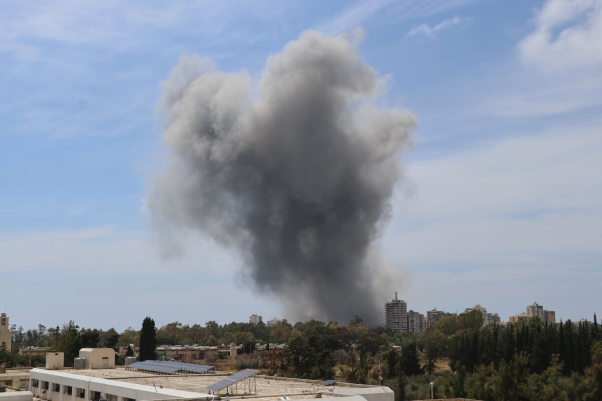 Smoke rises following an Israeli airstrike in the southern port city of Tyre, Lebanon, on May 31, 2026. (AP Photo)