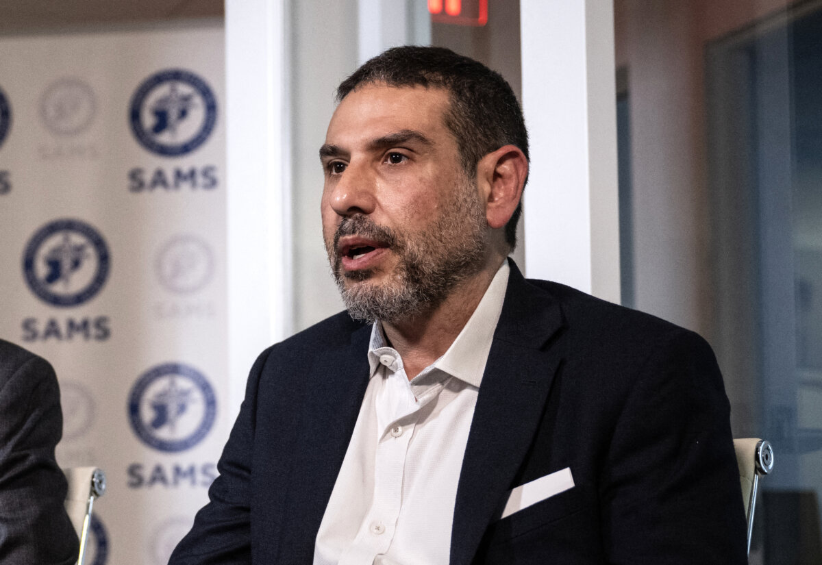 Adam Hamawy speaks during an interview with AFP after meetings at the White House and Capitol Hill in Washington on June 14, 2024. (Drew Angerer/AFP via Getty Images)