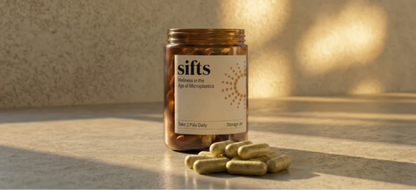 Sifts is designed to interact with microplastics during digestion, support natural elimination of microplastics, and fit easily into a daily routine.