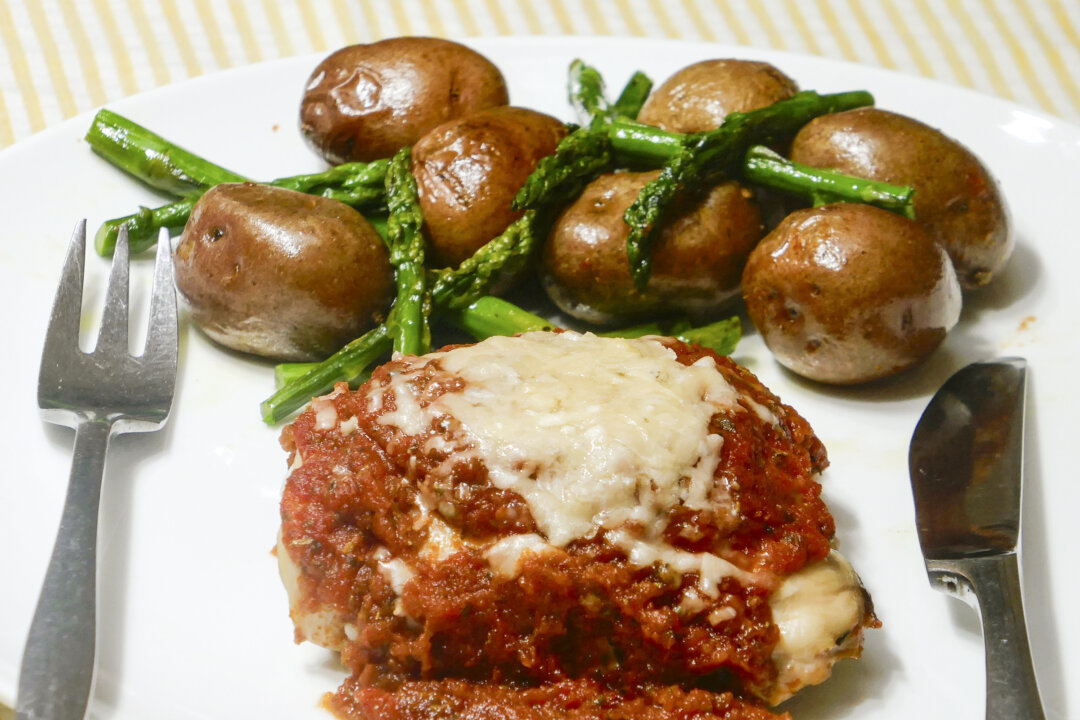 Savory Oven-Baked Chicken Thighs With Roasted Potatoes and Asparagus