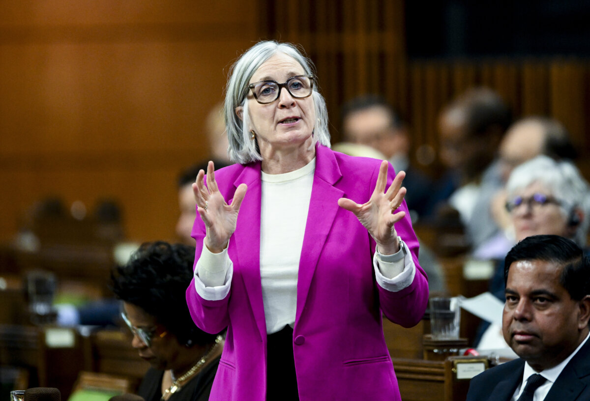 Jobs and Families Minister Patty Hajdu speaks during question period in the House of Commons on May 7, 2026. (The Canadian Press/Spencer Colby)