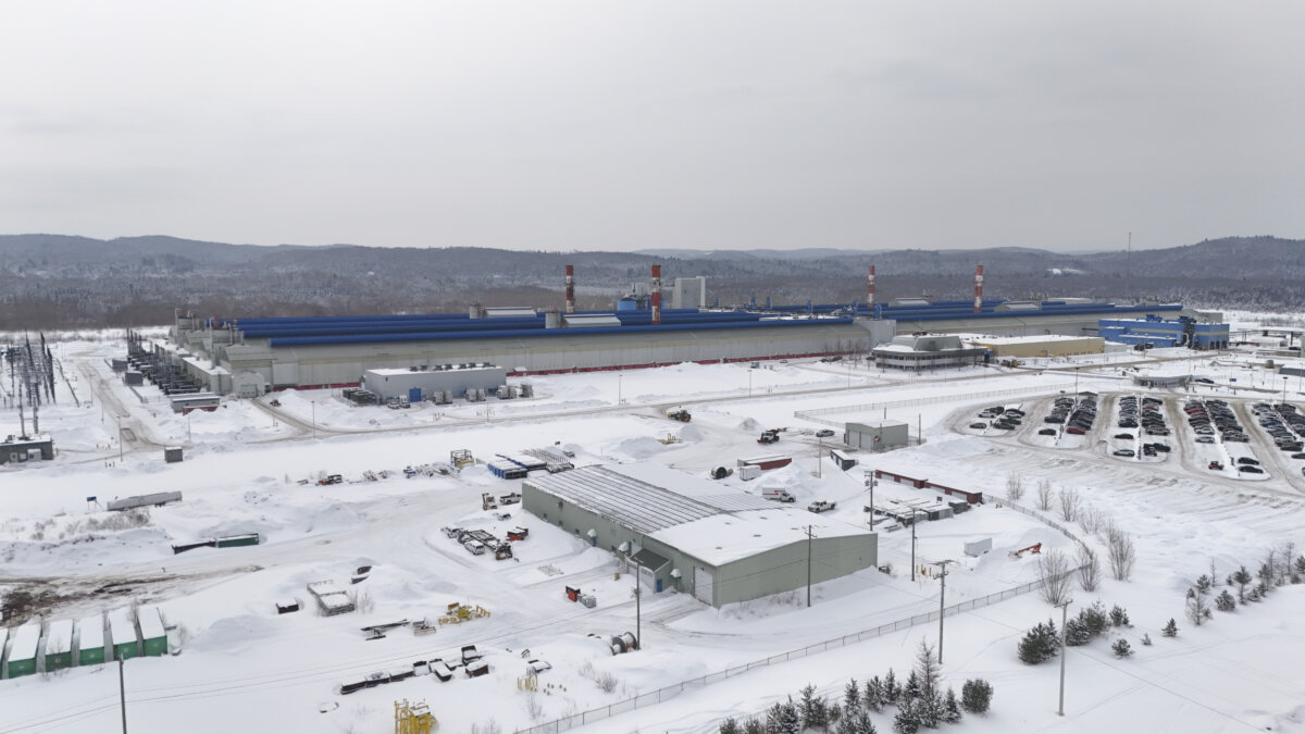 The Laterrière Rio Tinto aluminum plant in Saguenay, on March 5, 2025. (The Canadian Press/Jacques Boissinot)