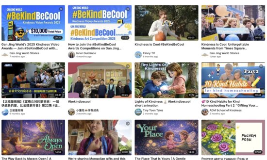 Gan Jing World Announces Winners of Kindness Video Awards