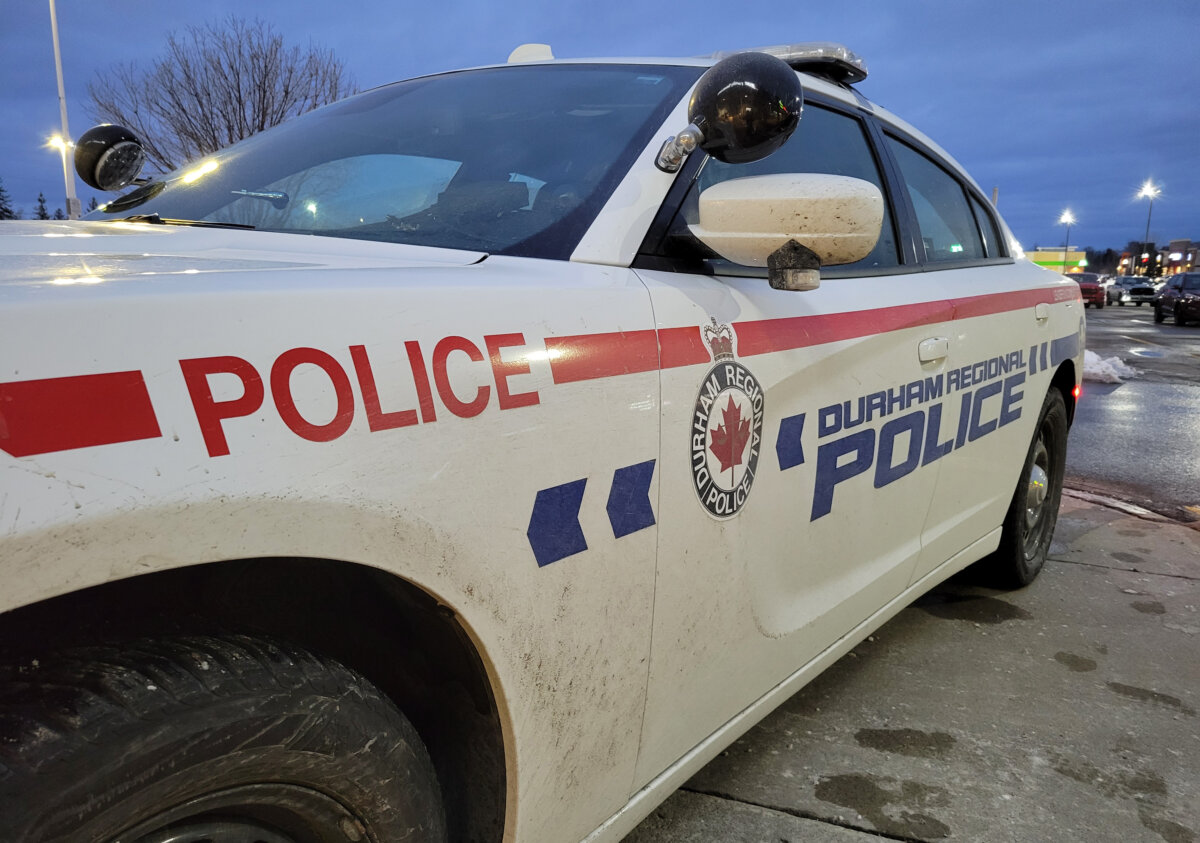 A Durham Regional Police car is shown in Bowmanville, Ont., on Feb. 28, 2023. (The Canadian Press/Doug Ives)