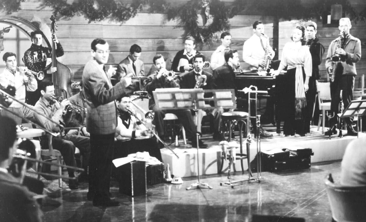 Glenn Miller and his orchestra were featured in "Sun Valley Serenade." (20th Century Fox)