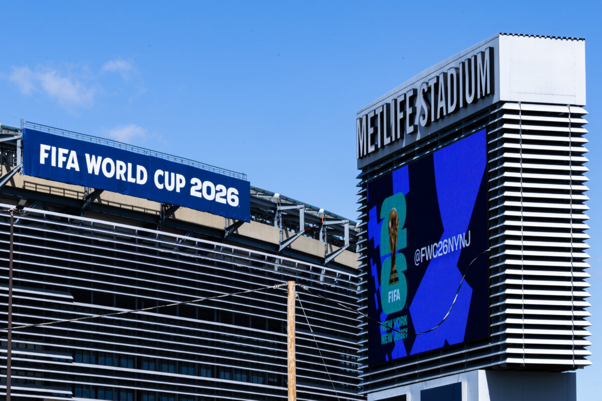 A general view of MetLife Stadium ahead of the 2026 World Cup at New York New Jersey Stadium in East Rutherford, N.J., on May 1, 2026. (Dustin Satloff/Getty Images)