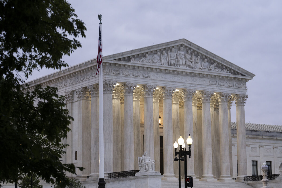 The Supreme Court in Washington on June 9, 2026. (Madalina Kilroy/The Epoch Times)