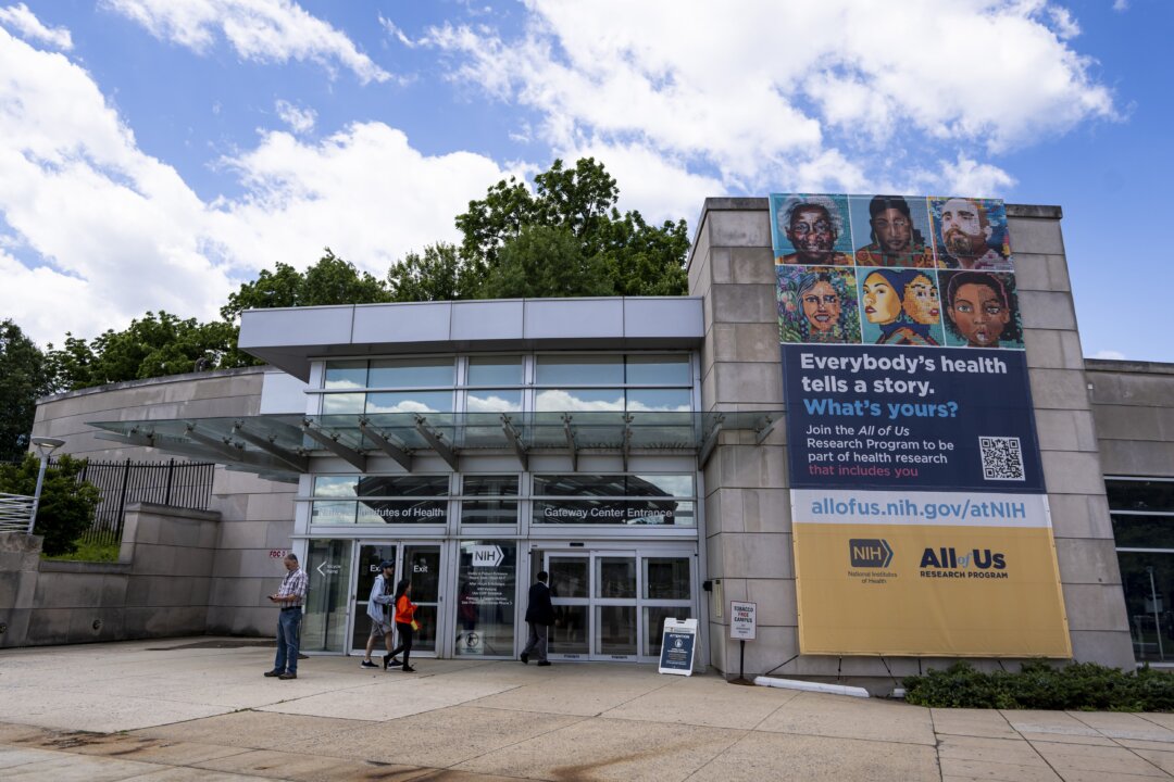The National Institutes of Health (NIH) in Bethesda, Md., on May 30, 2024. (Madalina Vasiliu/The Epoch Times) 