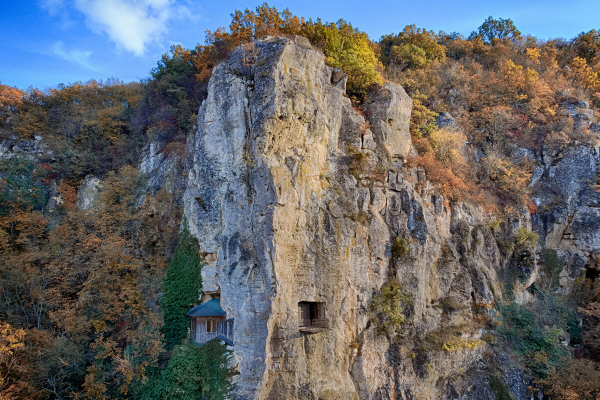 Aerial view of the rock-hewn churches of Ivanovo. (mstoyanov/Shutterstock)