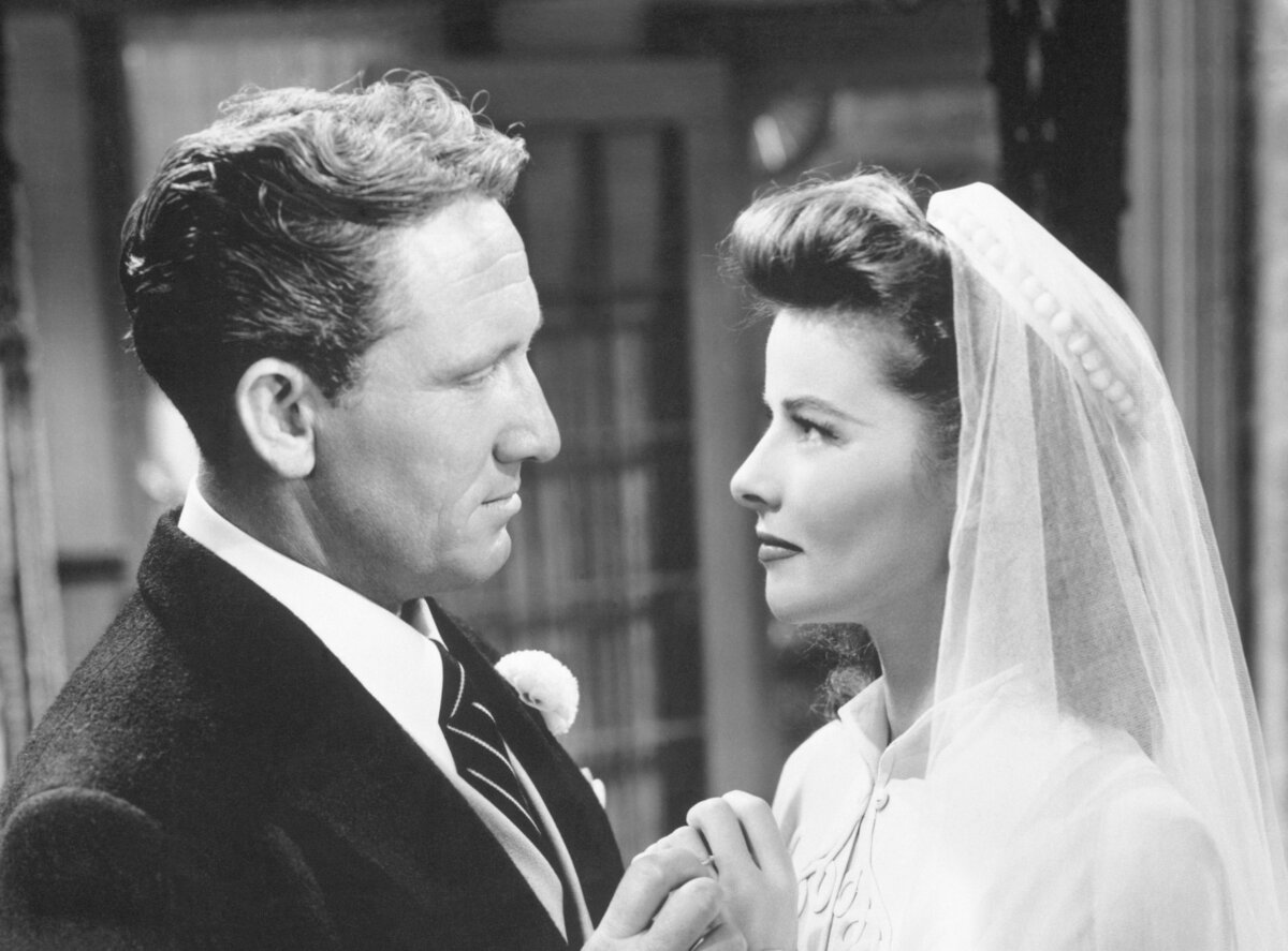Spencer Tracy and Katharine Hepburn in 1942's "Woman of the Year." (MGM/MovieStillsDb)