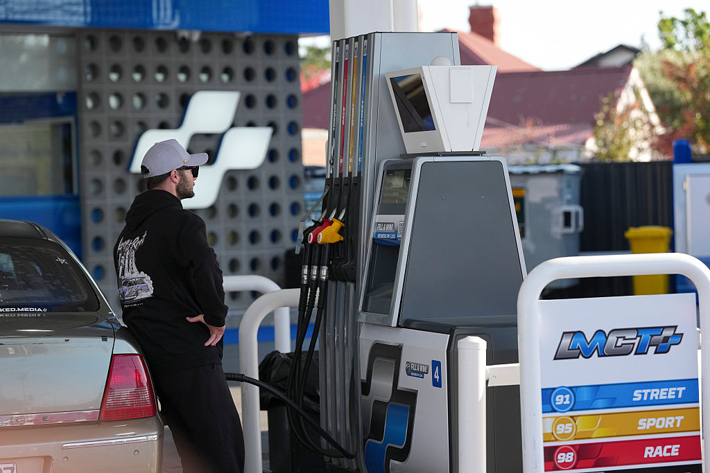 A customer fills their car with petrol in Melbourne, Australia, on April 23, 2026. (Asanka Ratnayake/Getty Images)