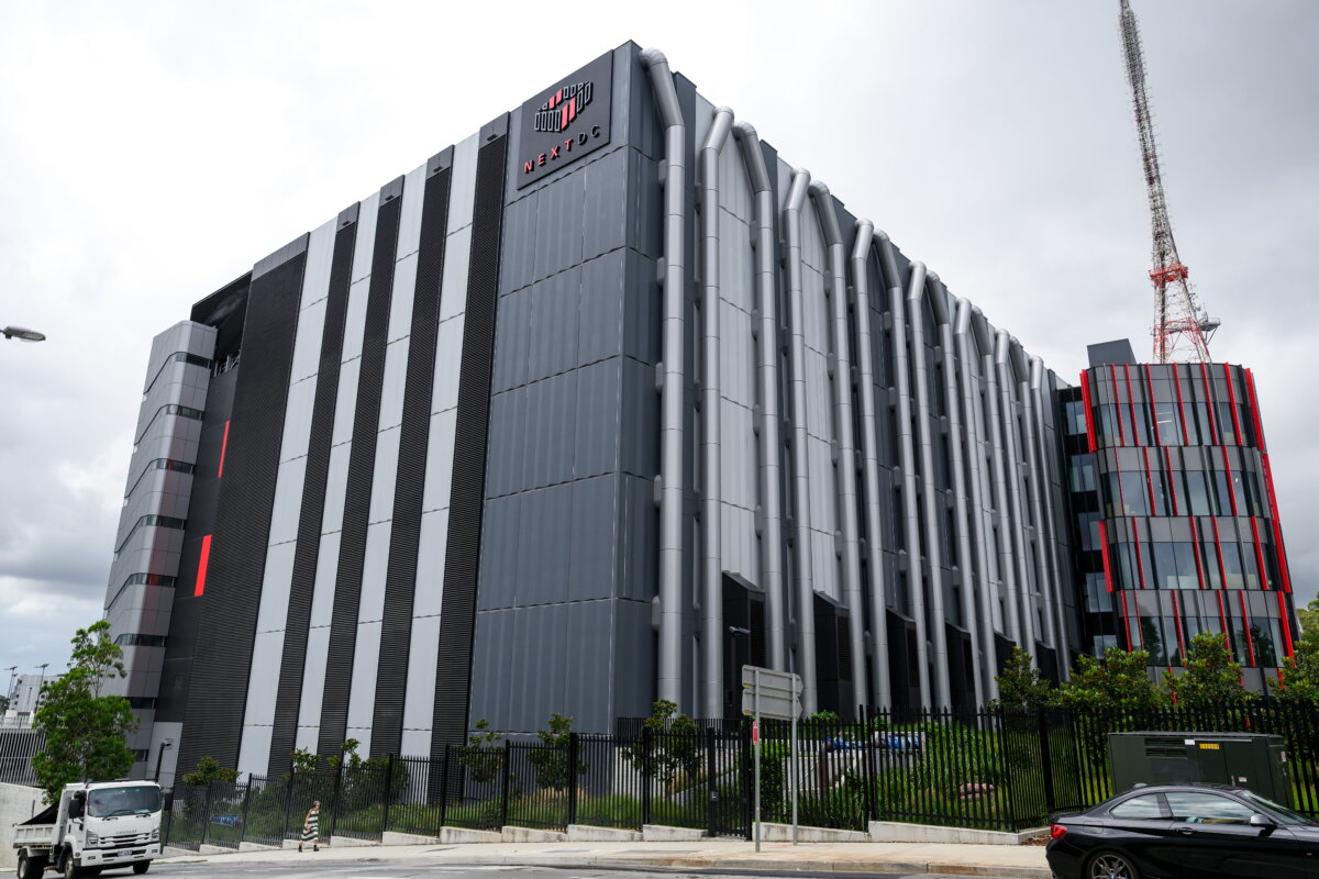 A general view of NEXTDC Sydney Data Centre in Sydney, New South Wales in Australia on Feb. 26, 2026. (AAP Image/Steven Markham)