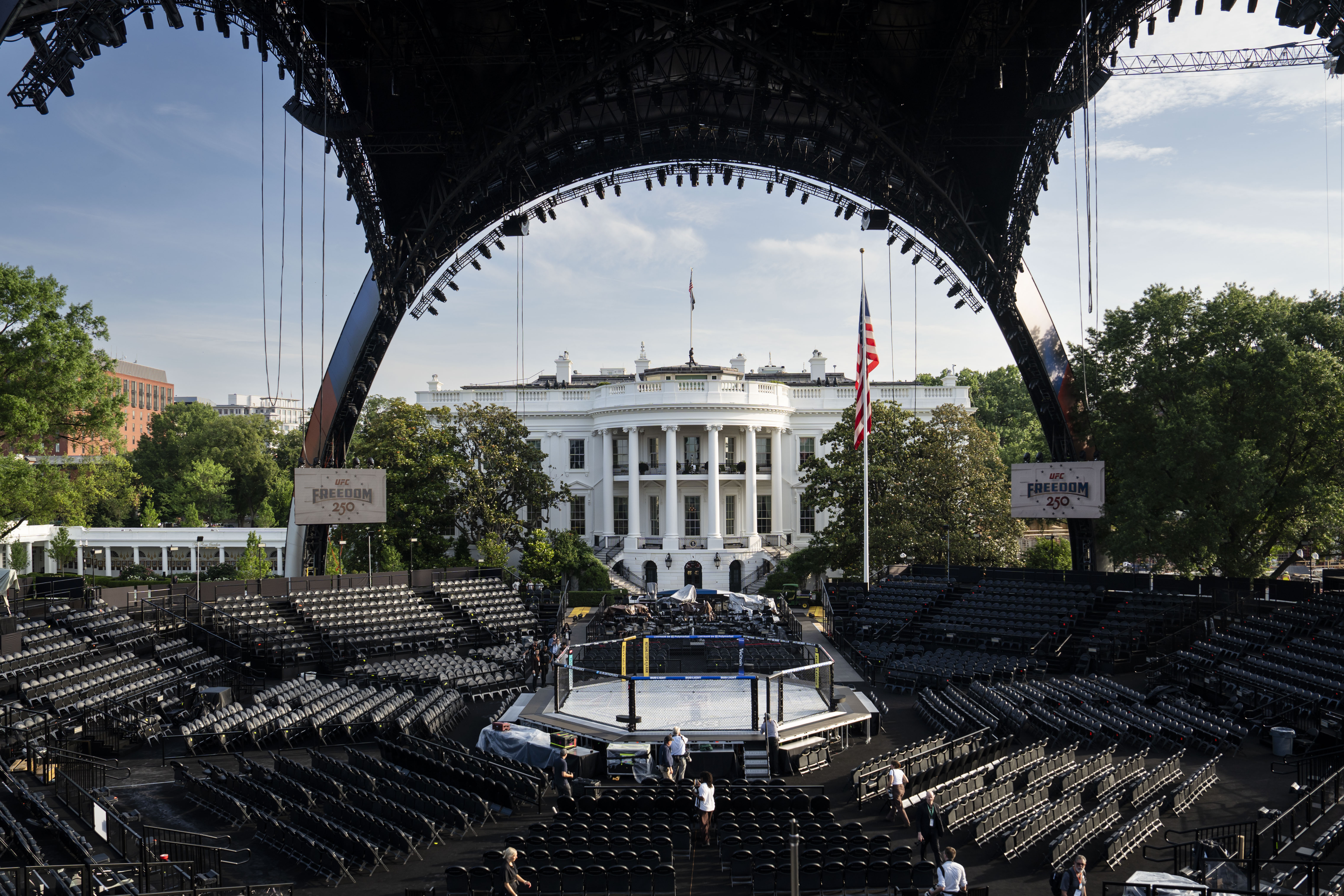 Inside the UFC Octagon That'll Stage White House’s Freedom 250 Bout