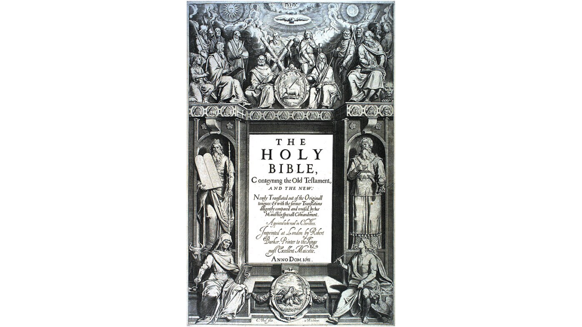 One of the first editions of the King James Bible. The Bible shaped the ideas of the men who built America. (Public Domain)