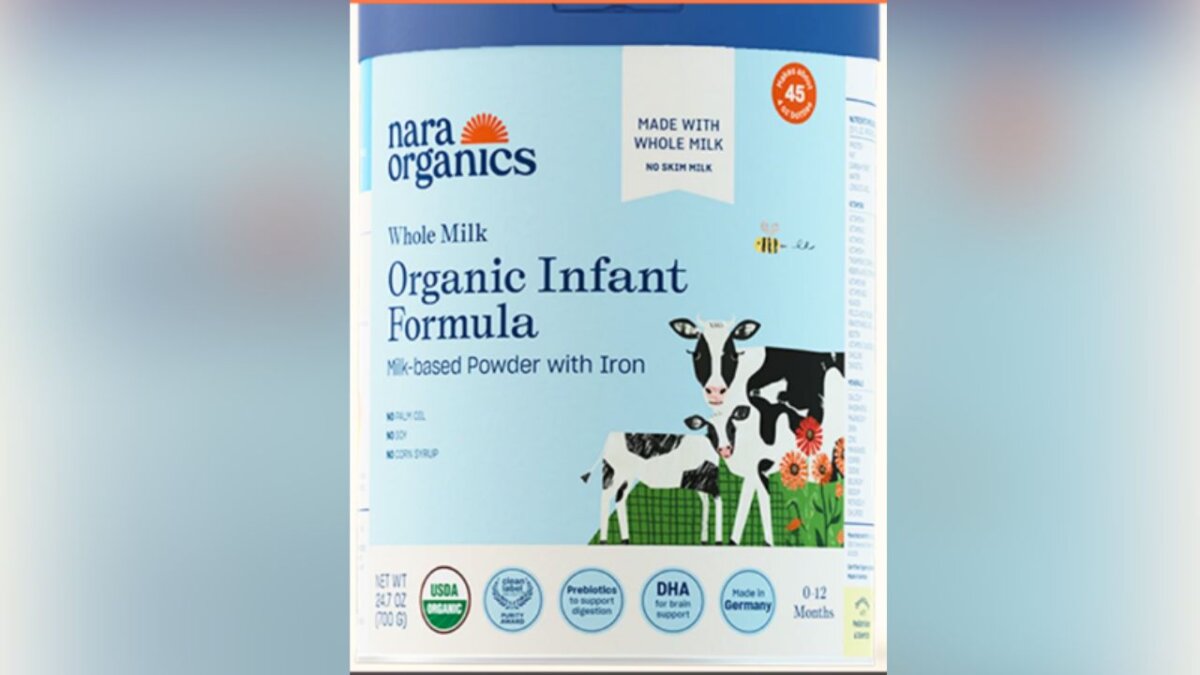 Recalled Nara Organics whole milk organic powdered infant formula. (FDA)