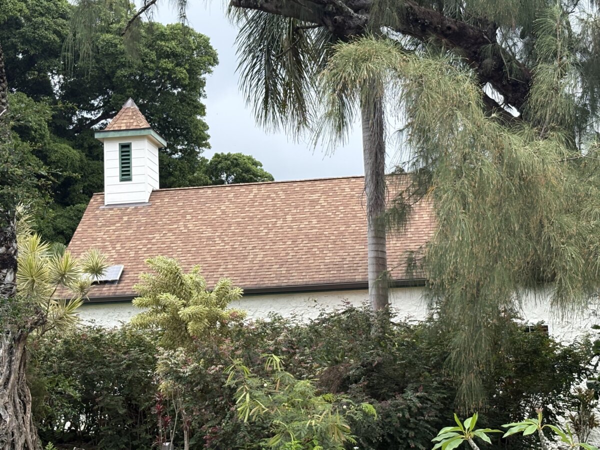 The church on the Hawaiian island of Maui, where Charles Lindbergh is buried. (Deena Bouknight)