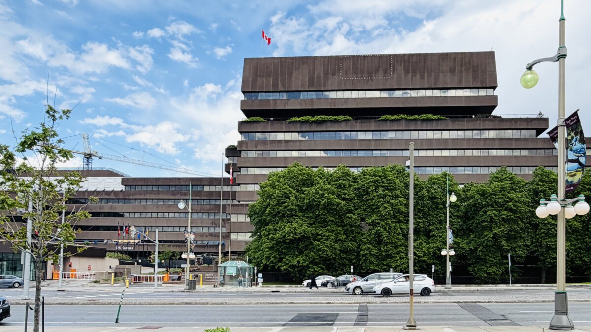 The Lester B. Pearson Building, the headquarters of Global Affairs Canada, is pictured in Ottawa, on May 29, 2026. (The Epoch Times)