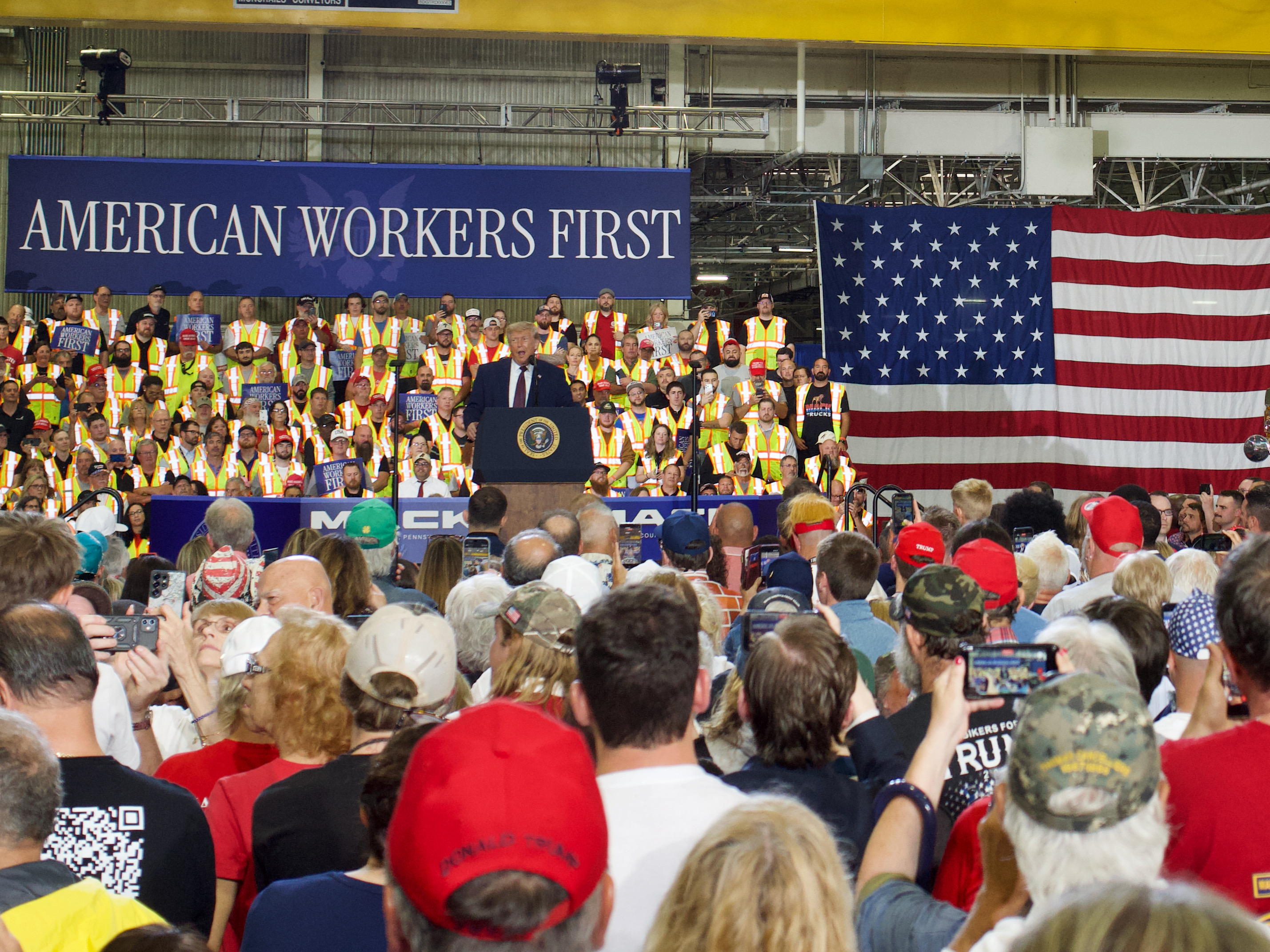 President Donald Trump Mack Trucks speech 2026