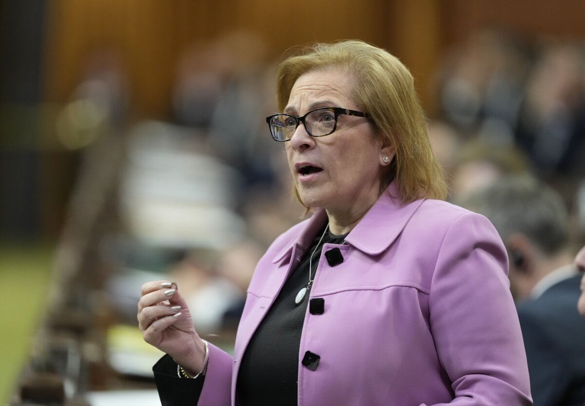 Immigration, Refugees and Citizenship Minister Lena Metlege Diab rises during question period on Parliament Hill in Ottawa on June 18, 2026. (The Canadian Press/Adrian Wyld)